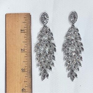 Sparkly chandelier earrings for any occasion. 3-1/2 long, Pet & smoke free home